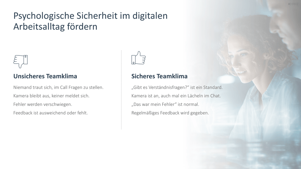 Zwei Teamklima-Vergleiche in Präsentation