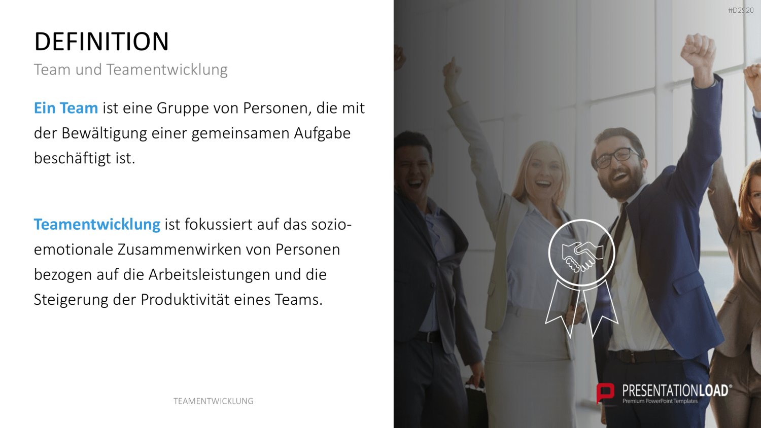 Teamentwicklung PowerPoint-Vorlage