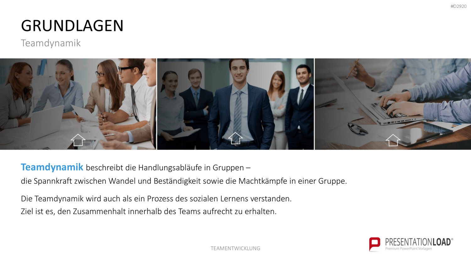 Teamentwicklung PowerPoint-Vorlage