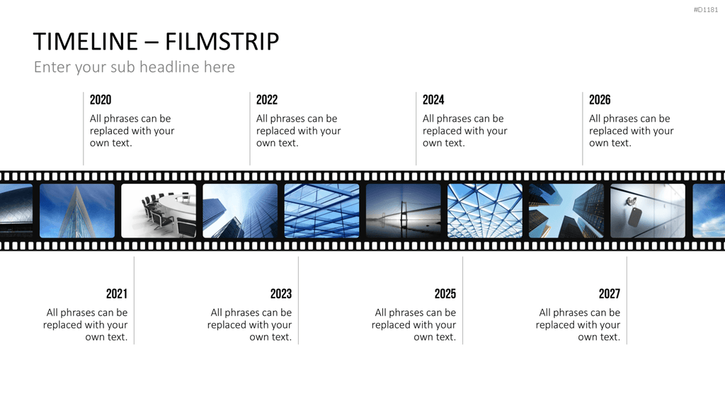 Timelines - Filmstreifen PowerPoint-Vorlage