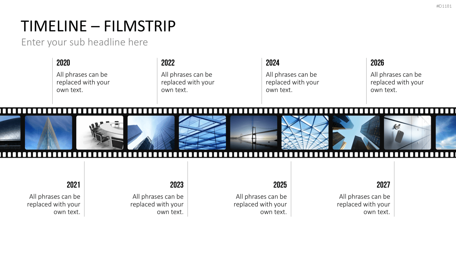 Timelines - Filmstreifen PowerPoint-Vorlage