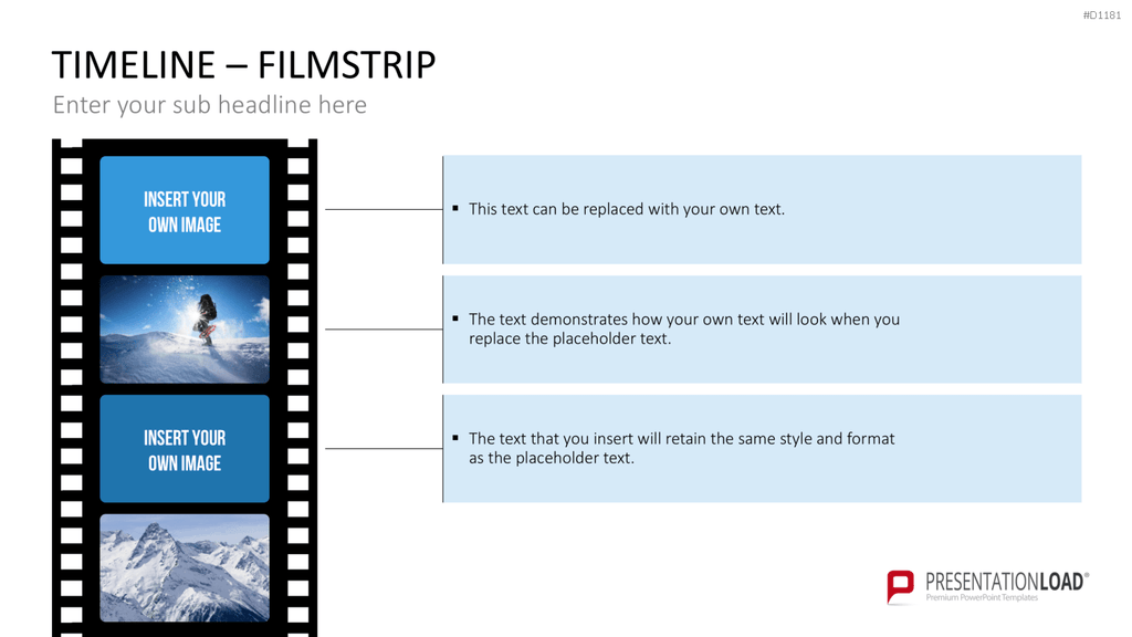 Timelines - Filmstreifen PowerPoint-Vorlage