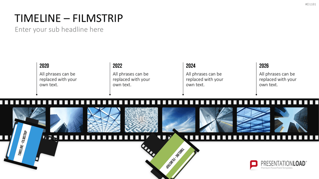 Timelines - Filmstreifen PowerPoint-Vorlage