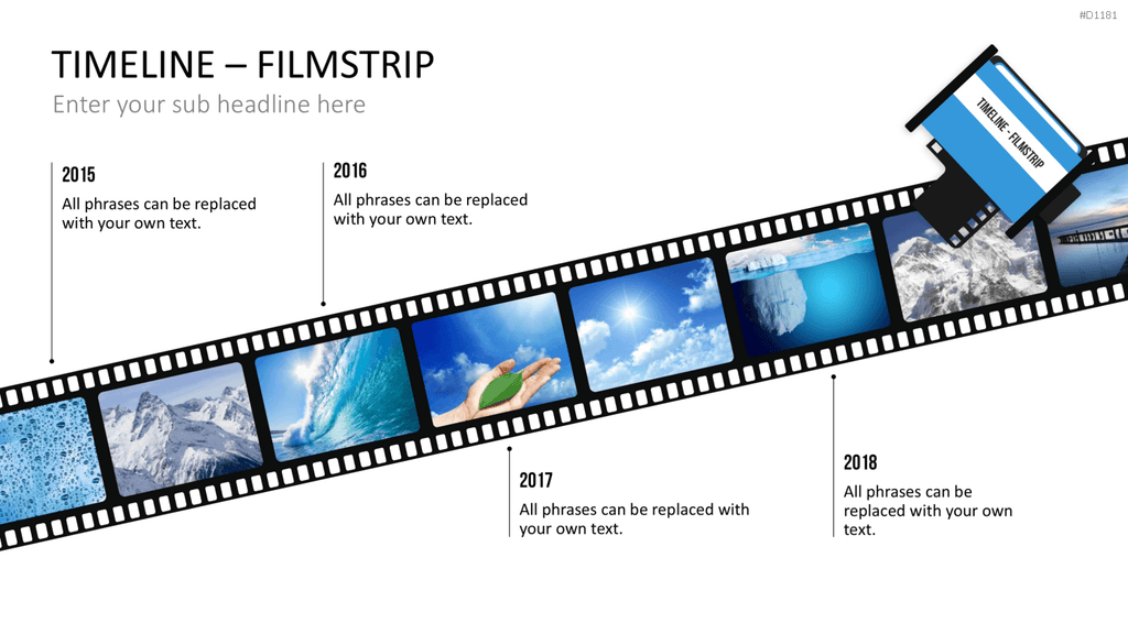 Timelines - Filmstreifen PowerPoint-Vorlage