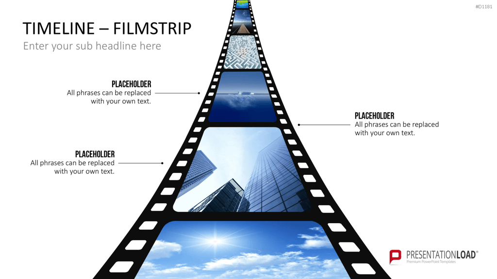 Timelines - Filmstreifen PowerPoint-Vorlage