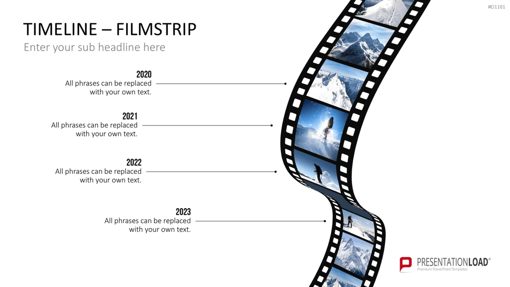 Timelines - Filmstreifen PowerPoint-Vorlage