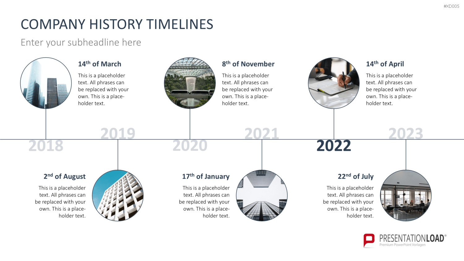 Zeitstrahl-Vorlagen-Paket (Timeline-Bundle) PowerPoint-Vorlage
