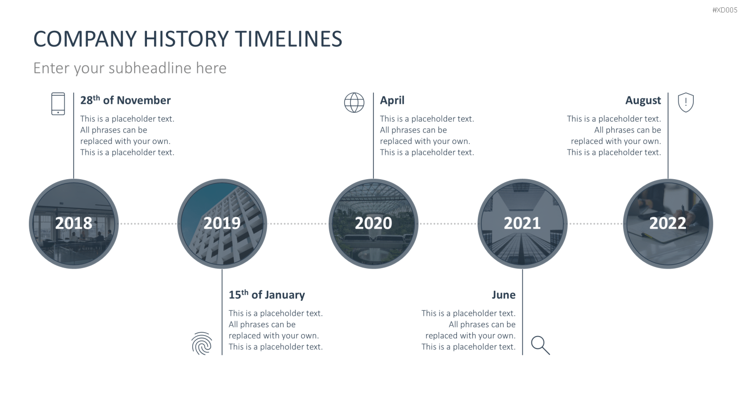 Zeitstrahl-Vorlagen-Paket (Timeline-Bundle) PowerPoint-Vorlage