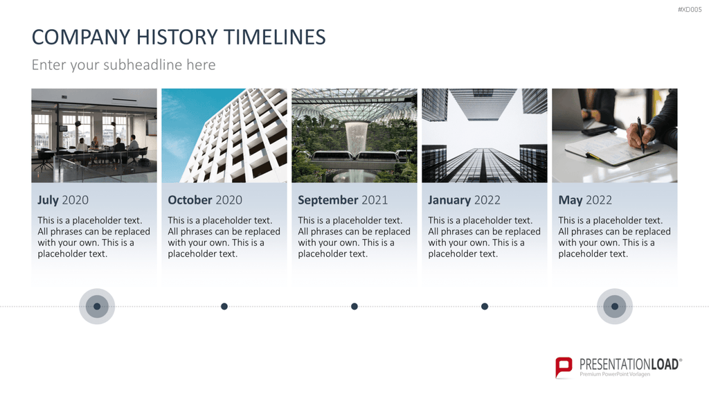 Zeitstrahl-Vorlagen-Paket (Timeline-Bundle) PowerPoint-Vorlage