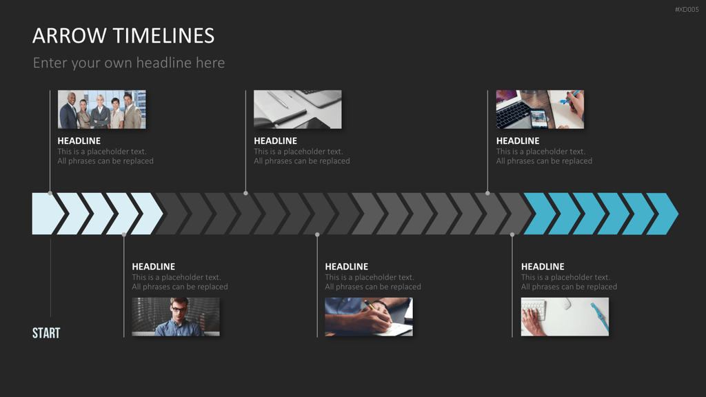 Zeitstrahl-Vorlagen-Paket (Timeline-Bundle) PowerPoint-Vorlage