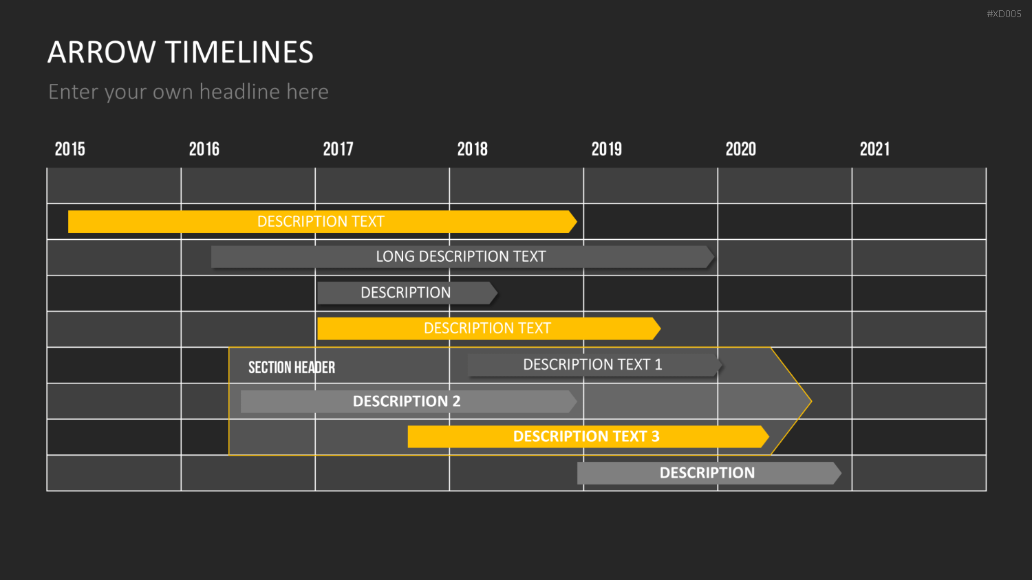 Zeitstrahl-Vorlagen-Paket (Timeline-Bundle) PowerPoint-Vorlage