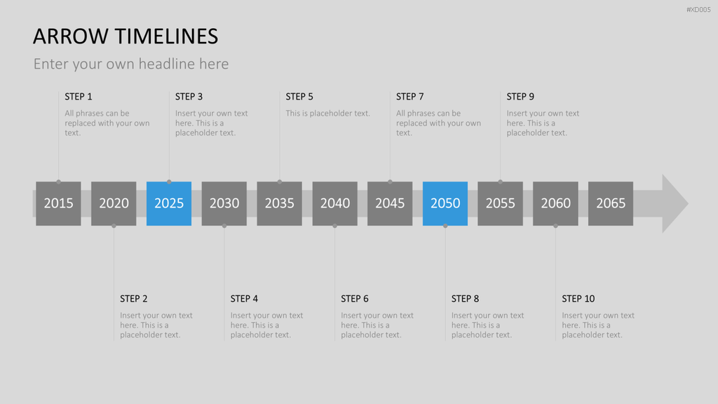 Zeitstrahl-Vorlagen-Paket (Timeline-Bundle) PowerPoint-Vorlage