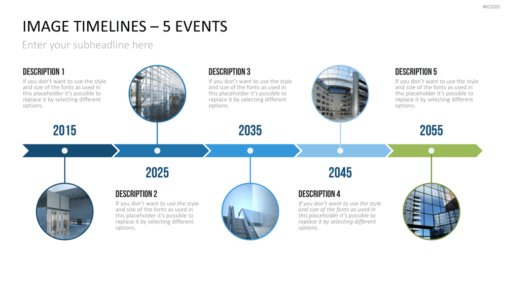 Zeitstrahl-Vorlagen-Paket (Timeline-Bundle) PowerPoint-Vorlage