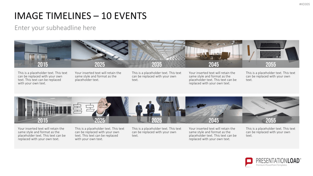Zeitstrahl-Vorlagen-Paket (Timeline-Bundle) PowerPoint-Vorlage