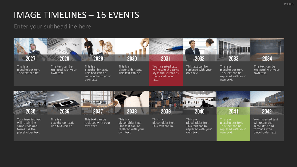 Zeitstrahl-Vorlagen-Paket (Timeline-Bundle) PowerPoint-Vorlage