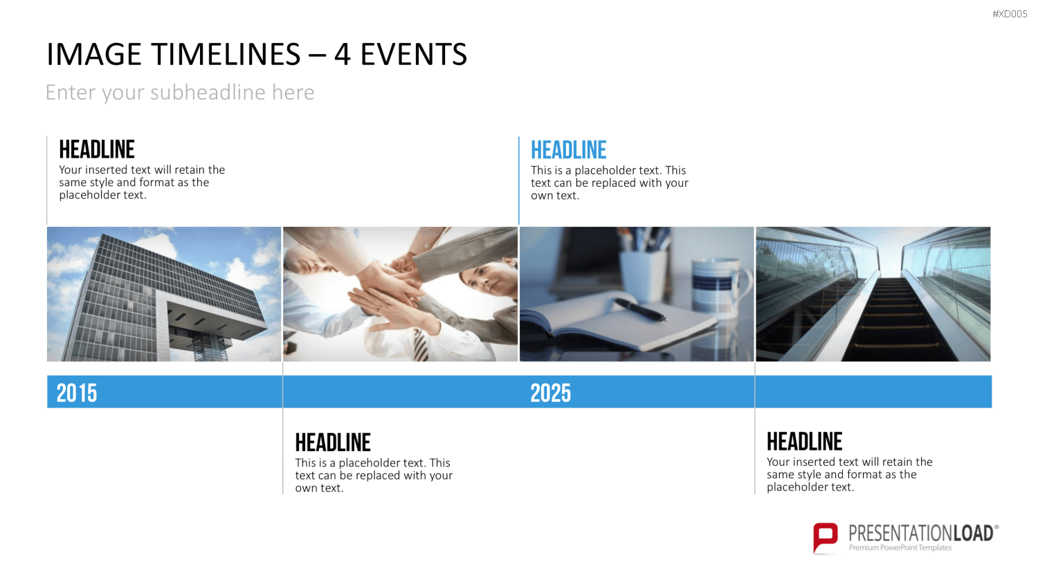 Zeitstrahl-Vorlagen-Paket (Timeline-Bundle) PowerPoint-Vorlage