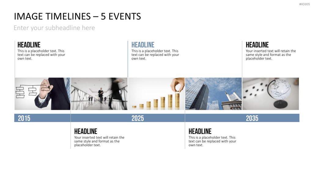 Zeitstrahl-Vorlagen-Paket (Timeline-Bundle) PowerPoint-Vorlage