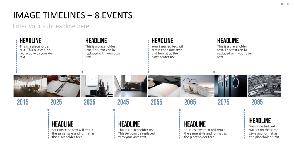 Zeitstrahl-Vorlagen-Paket (Timeline-Bundle) PowerPoint-Vorlage