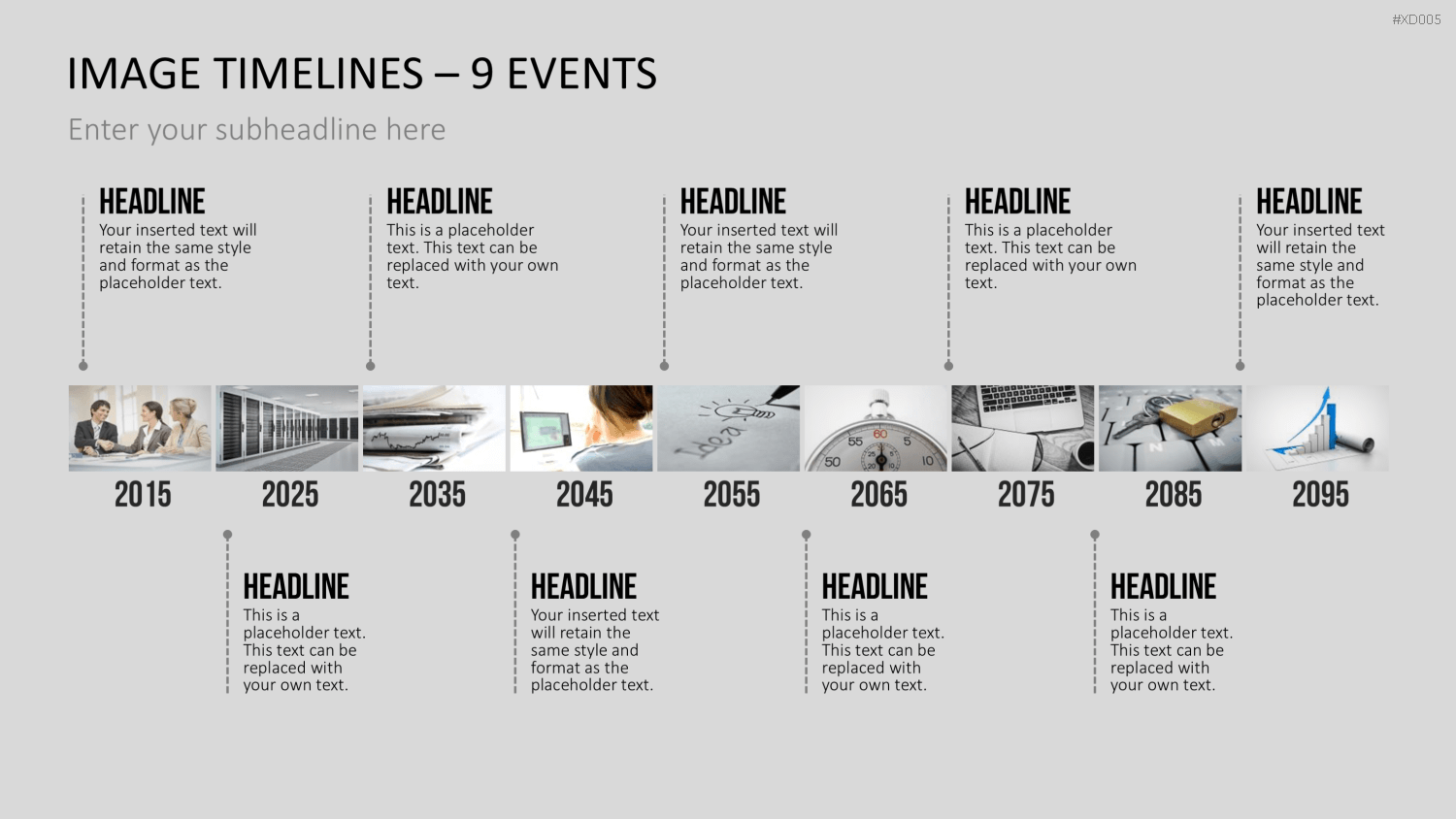 Zeitstrahl-Vorlagen-Paket (Timeline-Bundle) PowerPoint-Vorlage
