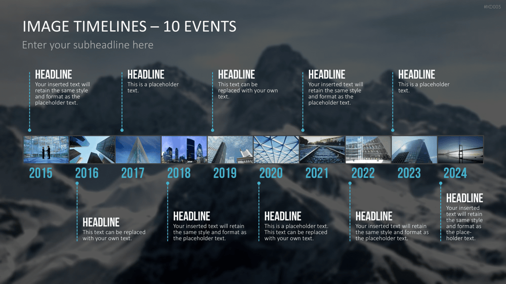 Zeitstrahl-Vorlagen-Paket (Timeline-Bundle) PowerPoint-Vorlage