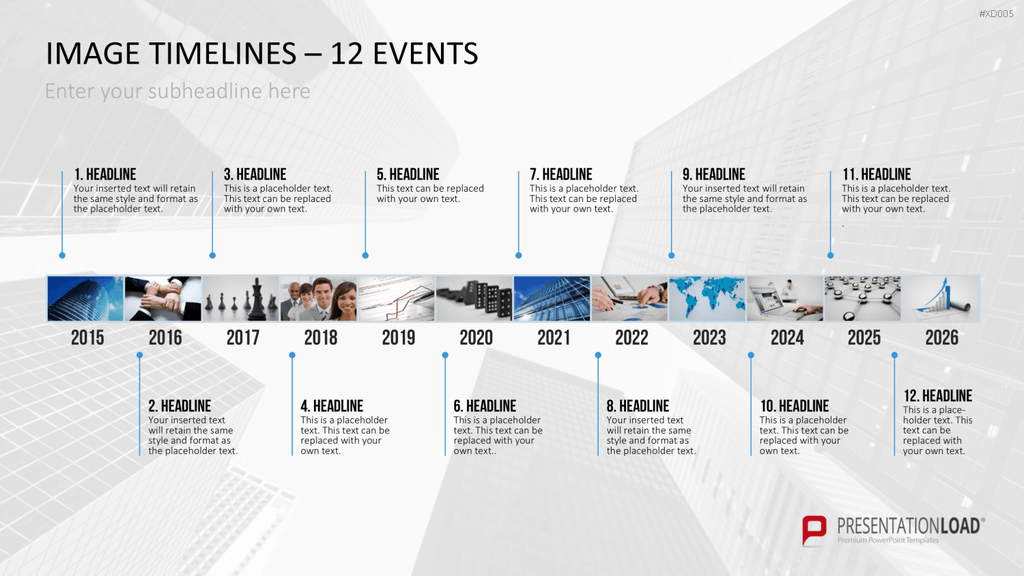 Zeitstrahl-Vorlagen-Paket (Timeline-Bundle) PowerPoint-Vorlage