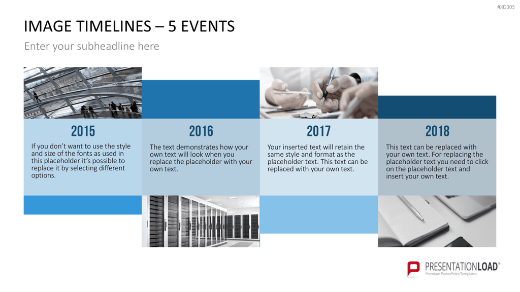 Zeitstrahl-Vorlagen-Paket (Timeline-Bundle) PowerPoint-Vorlage