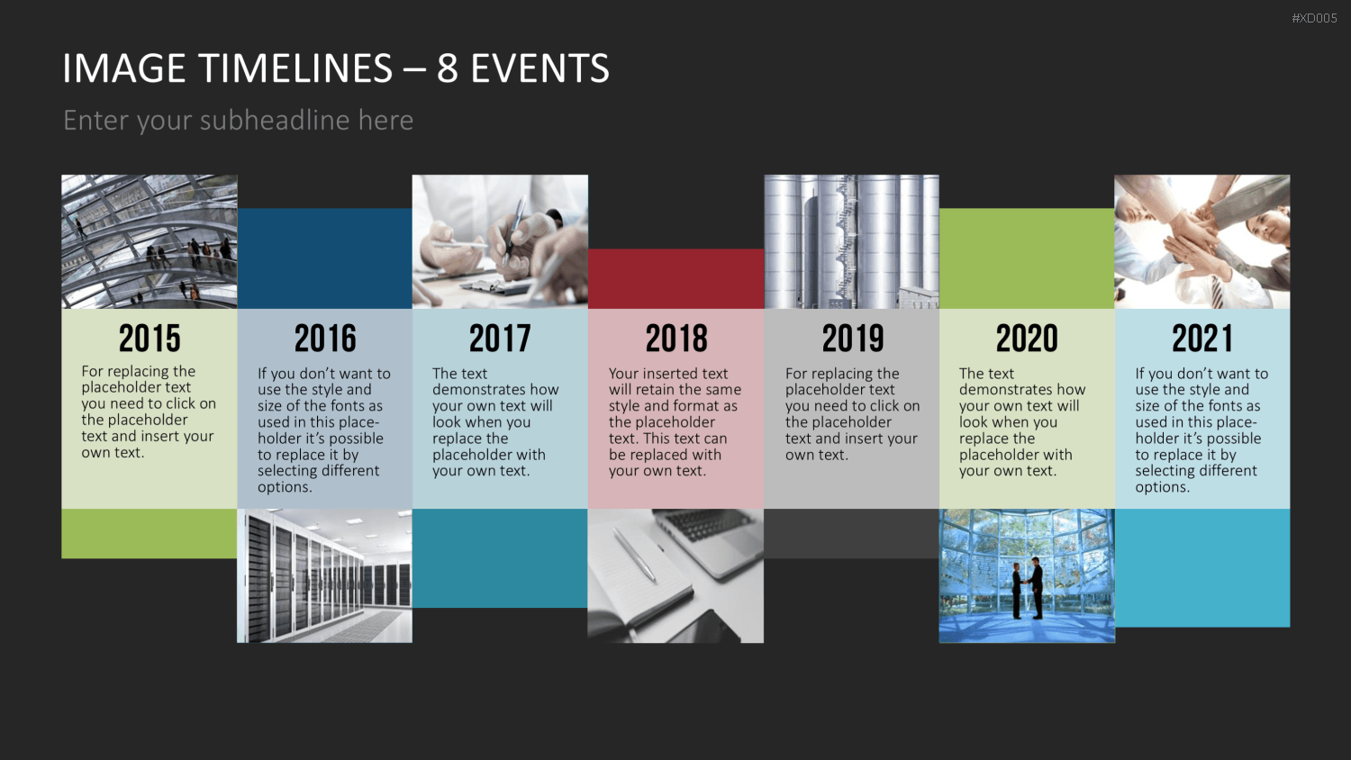 Zeitstrahl-Vorlagen-Paket (Timeline-Bundle) PowerPoint-Vorlage