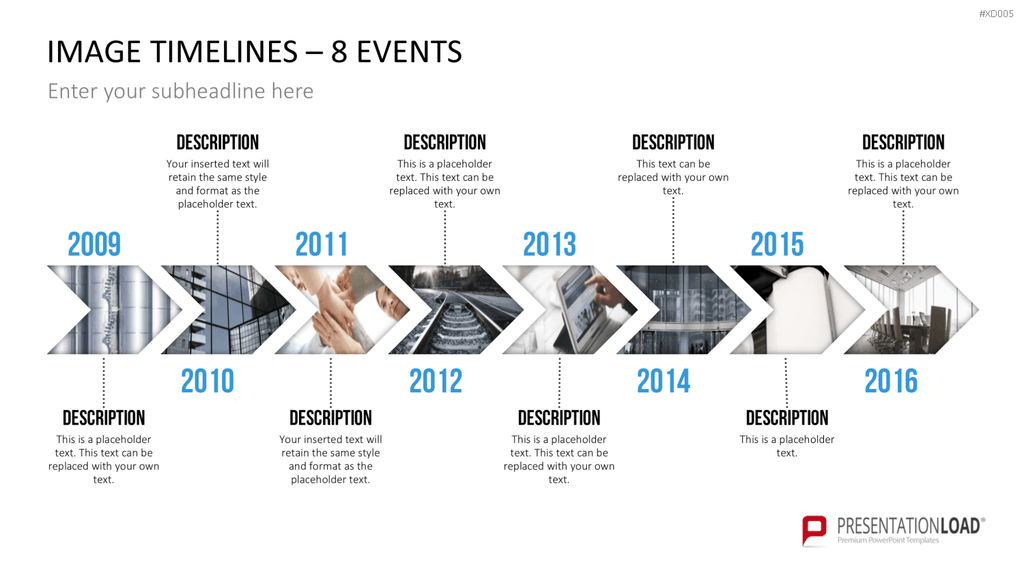Zeitstrahl-Vorlagen-Paket (Timeline-Bundle) PowerPoint-Vorlage