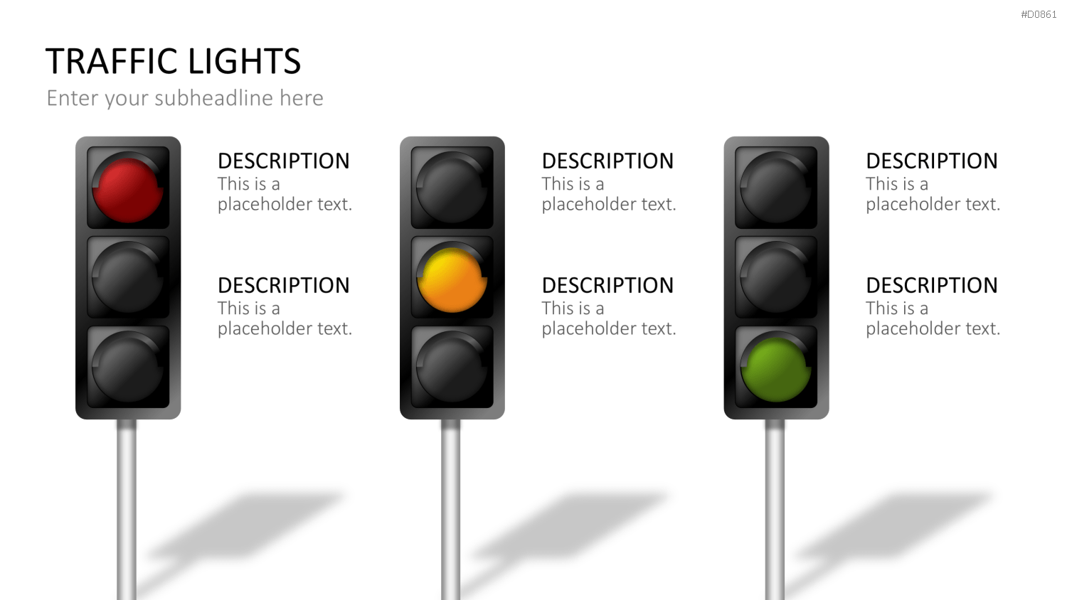 Ampel-Diagramme PowerPoint-Vorlage