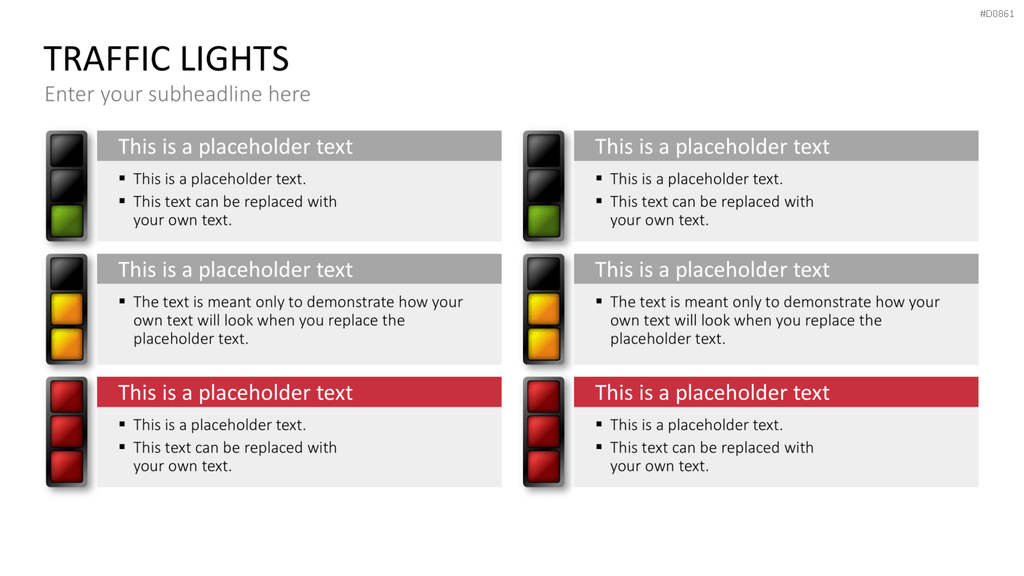 Ampel-Diagramme PowerPoint-Vorlage