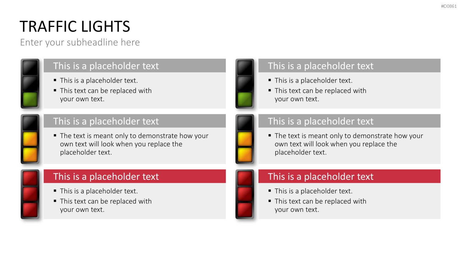 Ampel-Diagramme PowerPoint-Vorlage