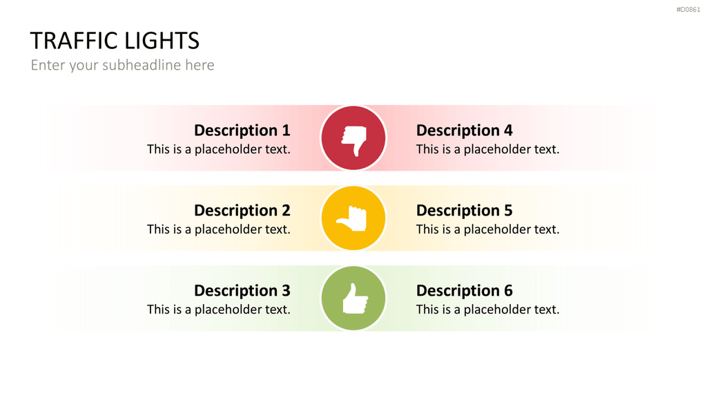 Ampel-Diagramme PowerPoint-Vorlage