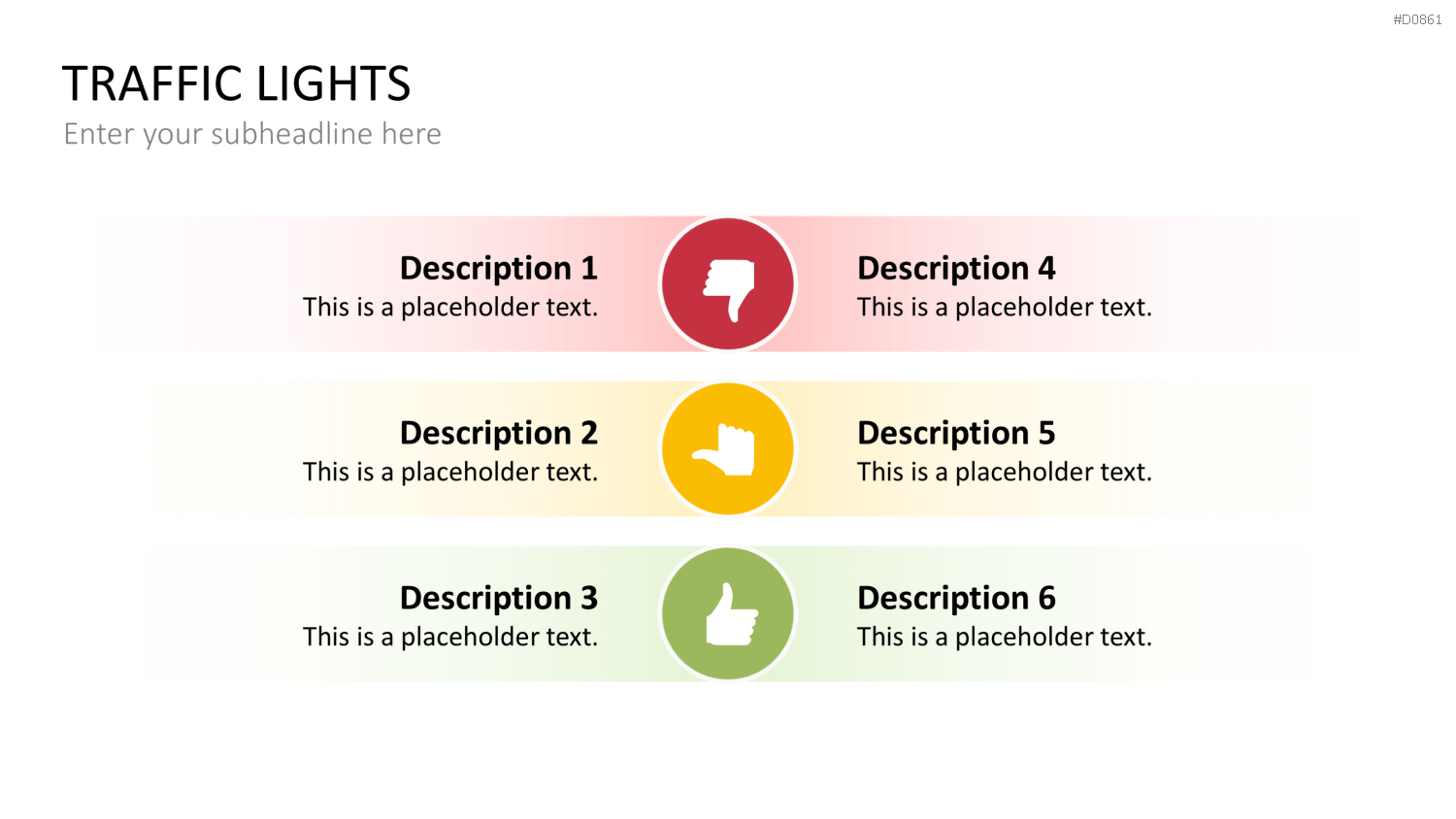 Ampel-Diagramme PowerPoint-Vorlage