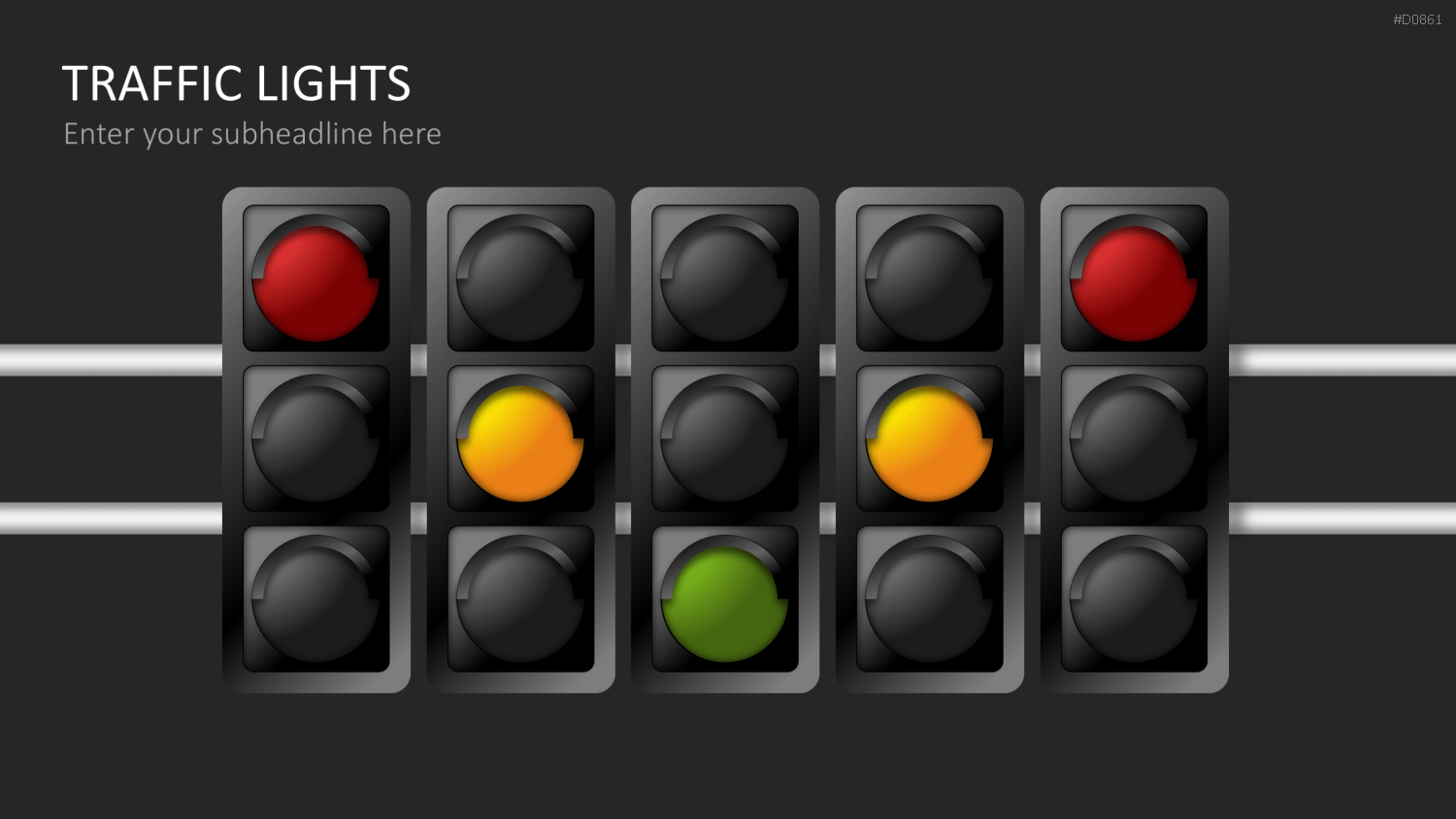 Ampel-Diagramme PowerPoint-Vorlage