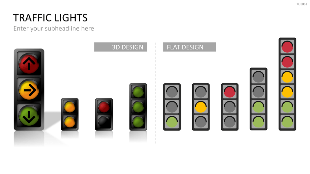 Ampel-Diagramme PowerPoint-Vorlage