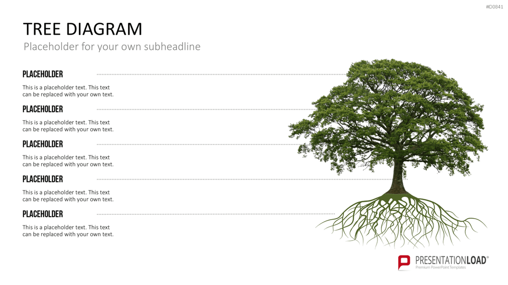 Baum-Diagramme PowerPoint-Vorlage