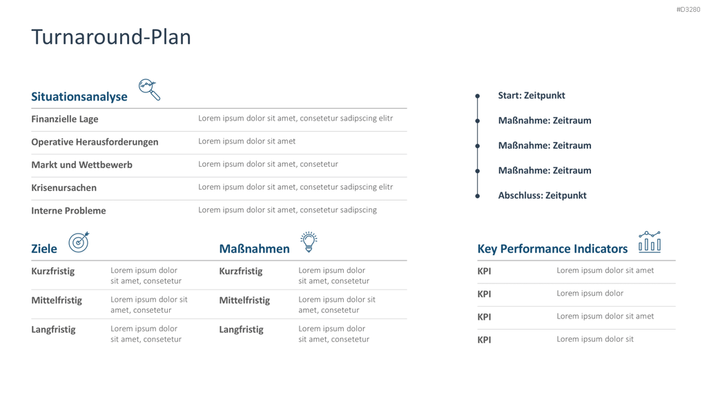 Turnaround Management PowerPoint-Vorlage
