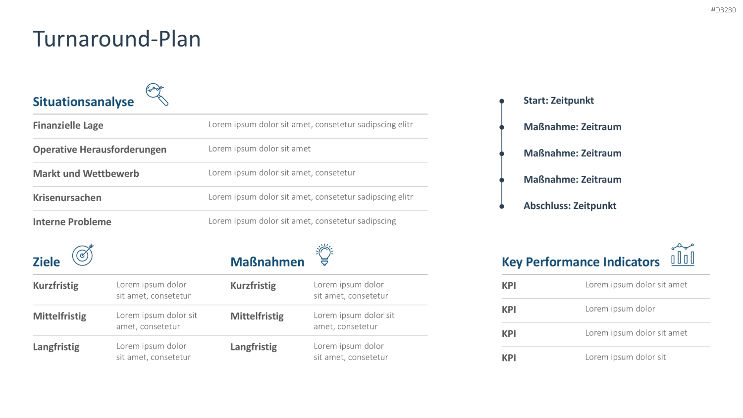 Turnaround Management PowerPoint-Vorlage