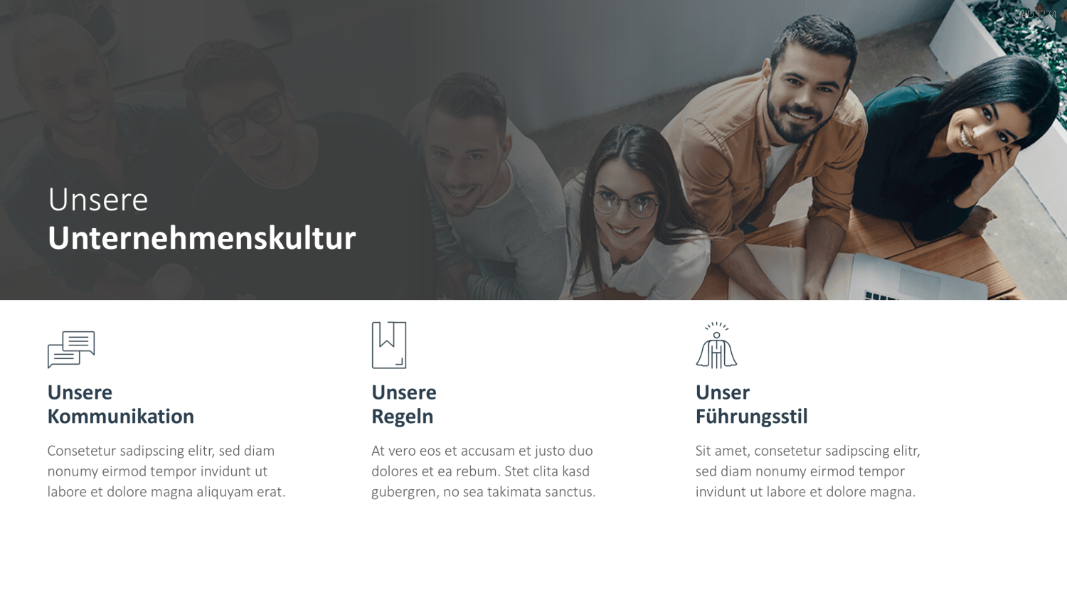 Unternehmenskultur PowerPoint-Vorlage