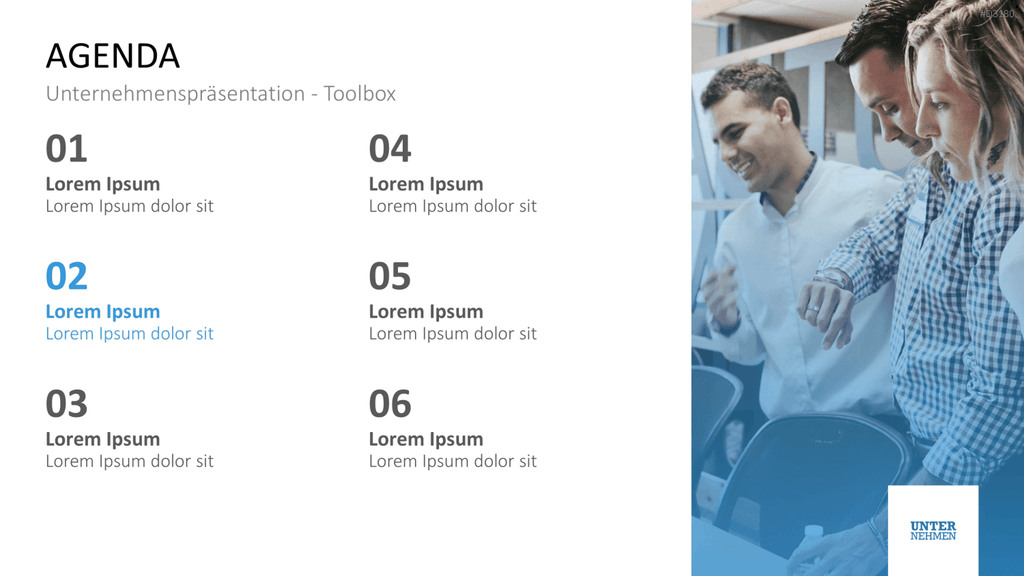 Unternehmenspräsentation-Toolbox PowerPoint-Vorlage