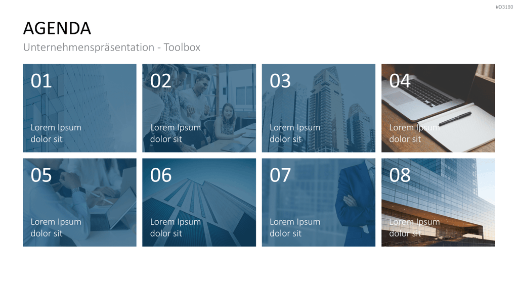 Unternehmenspräsentation-Toolbox PowerPoint-Vorlage