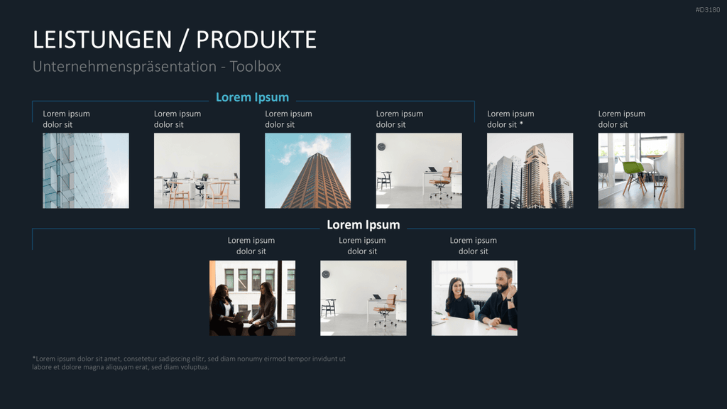 Unternehmenspräsentation-Toolbox PowerPoint-Vorlage