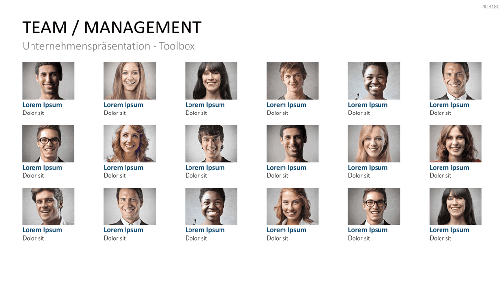 Unternehmenspräsentation-Toolbox PowerPoint-Vorlage