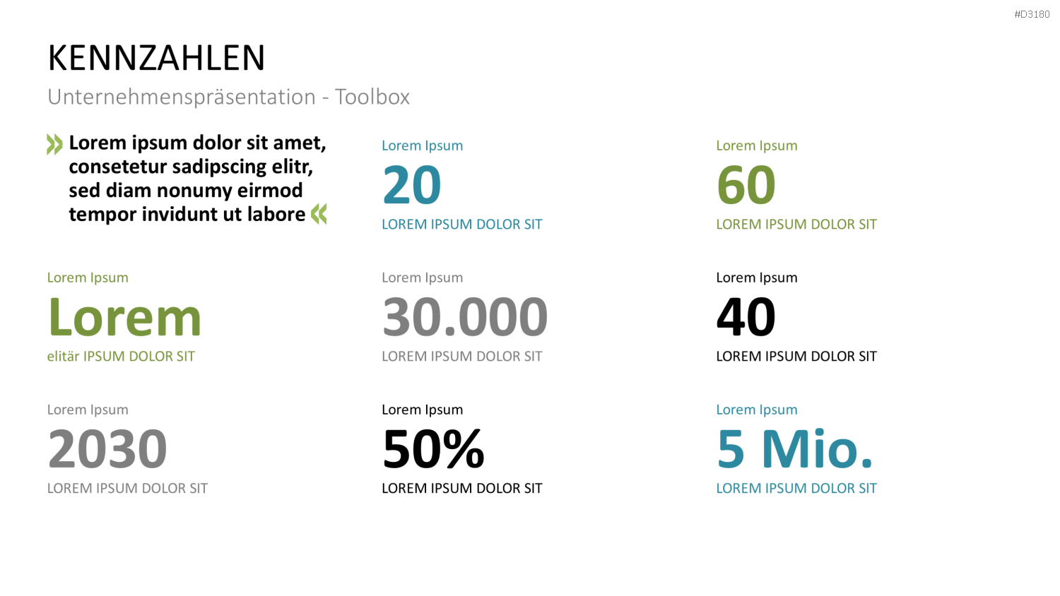 Unternehmenspräsentation-Toolbox PowerPoint-Vorlage