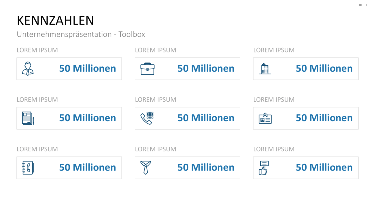 Unternehmenspräsentation-Toolbox PowerPoint-Vorlage