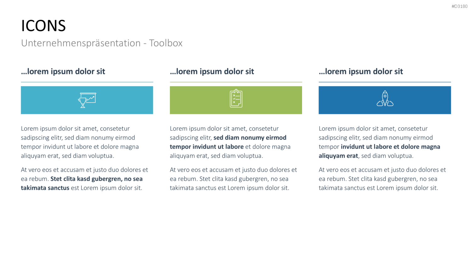 Unternehmenspräsentation-Toolbox PowerPoint-Vorlage