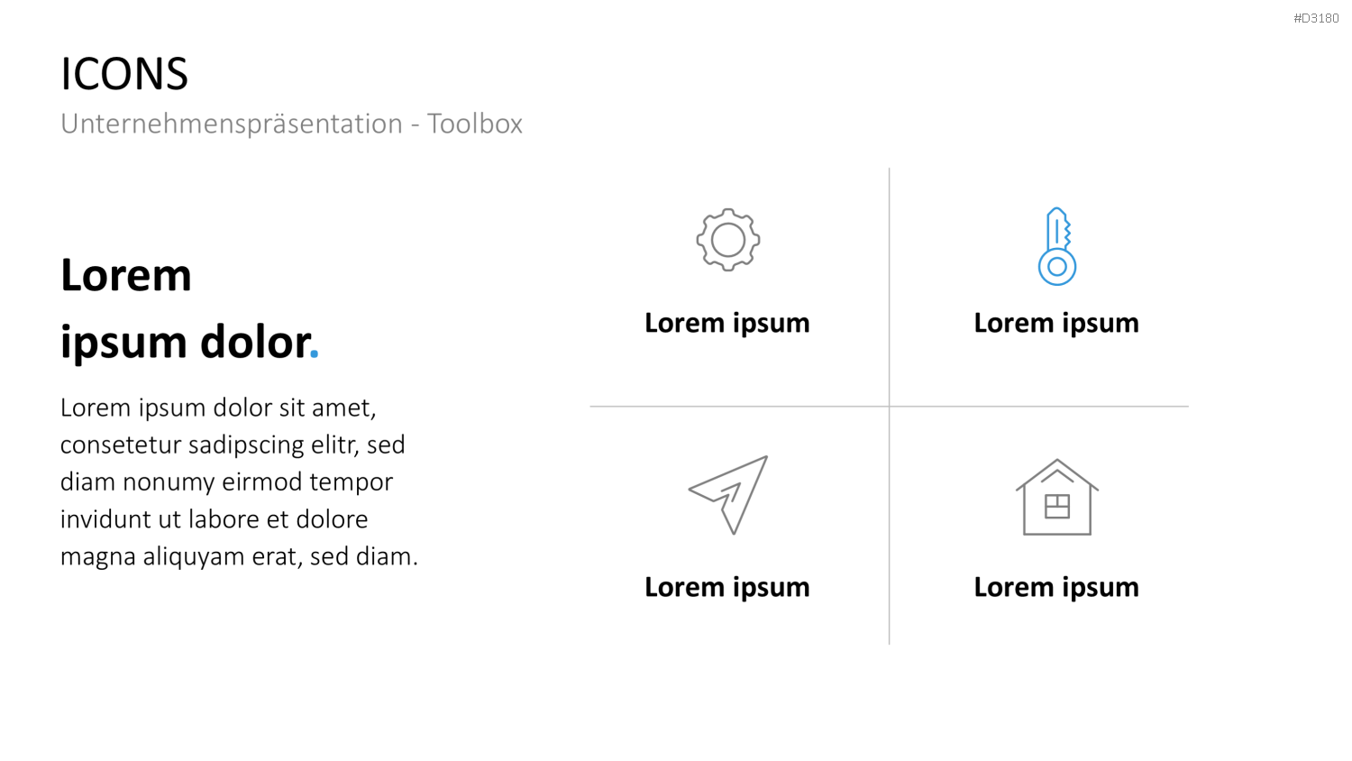 Unternehmenspräsentation-Toolbox PowerPoint-Vorlage