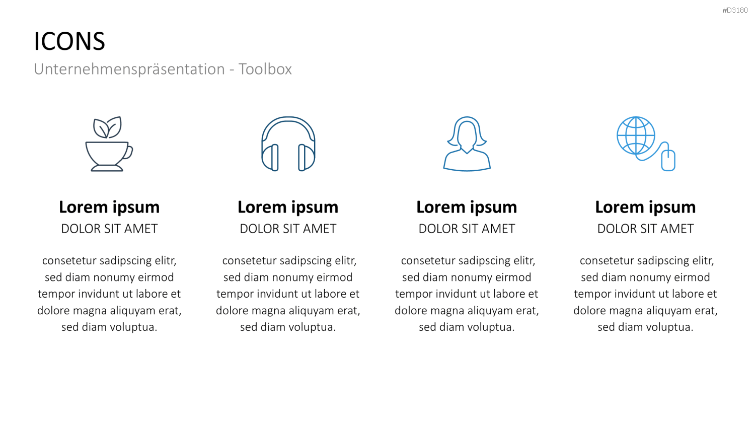 Unternehmenspräsentation-Toolbox PowerPoint-Vorlage