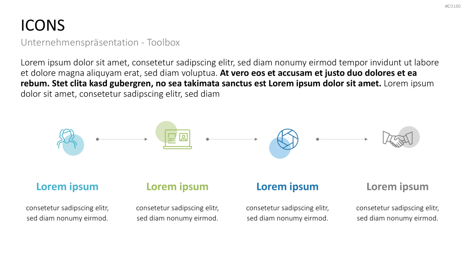 Unternehmenspräsentation-Toolbox PowerPoint-Vorlage