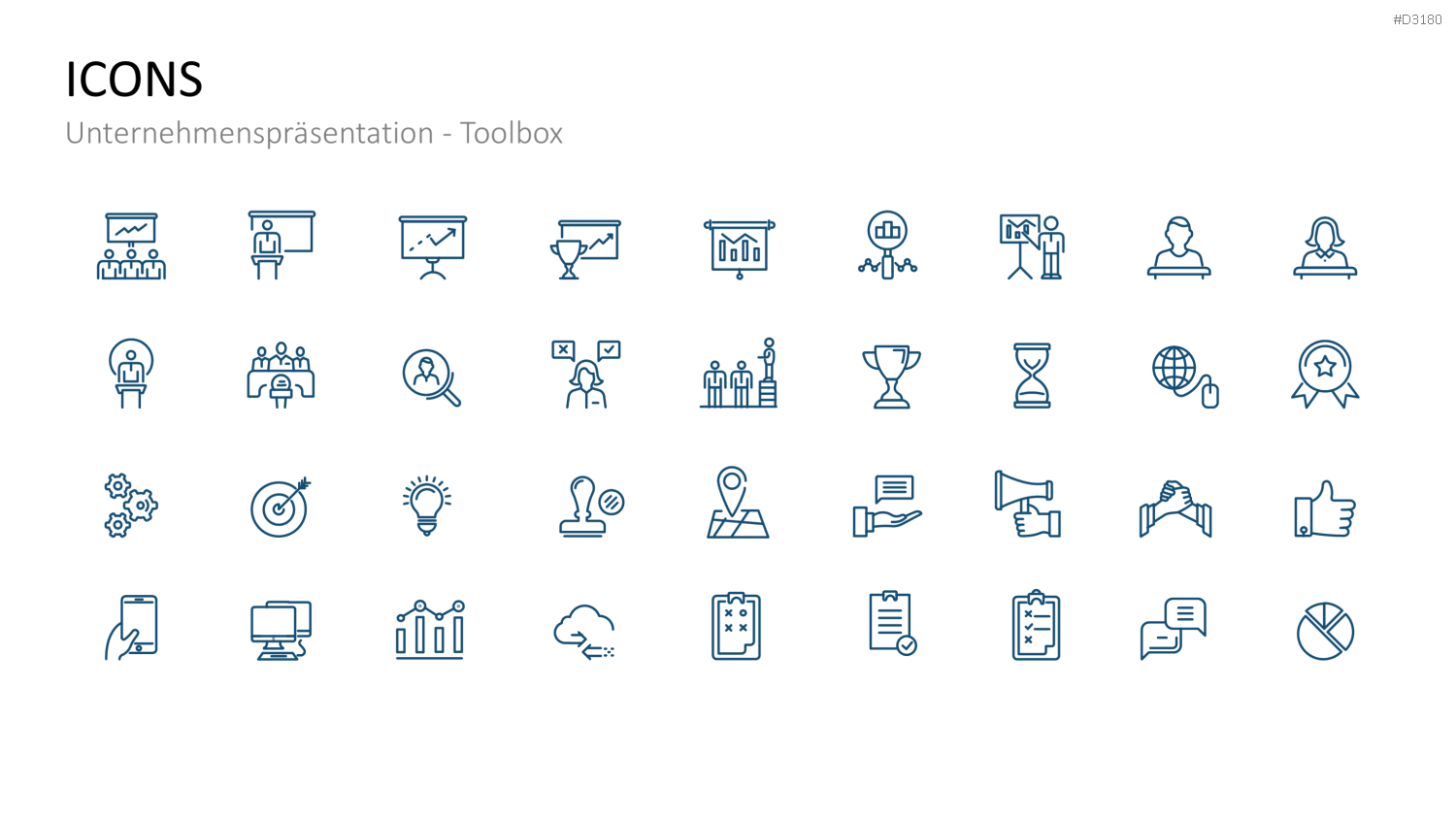 Unternehmenspräsentation-Toolbox PowerPoint-Vorlage
